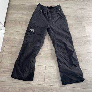 The Northern Face Girl's Black 100% Nylon Belt Loops w/ Pockets Ski Pant Size L